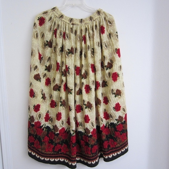 Advantage by Mary Jayne Maxi Skirt Elastic Wasit,Floral summer cottagecore - Picture 1 of 14